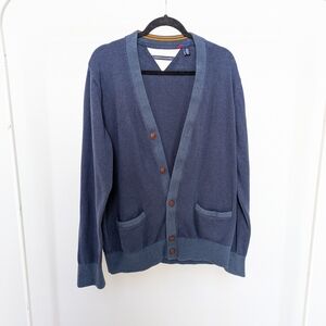 Men's Blue Cardigan Sweater